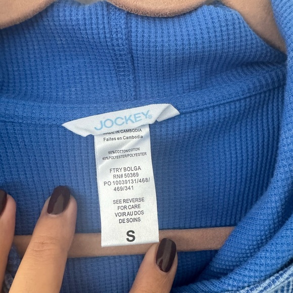 Jockey 2 piece set. Shorts & Hoodie. Size small. Blue. NWT. - Picture 2 of 5